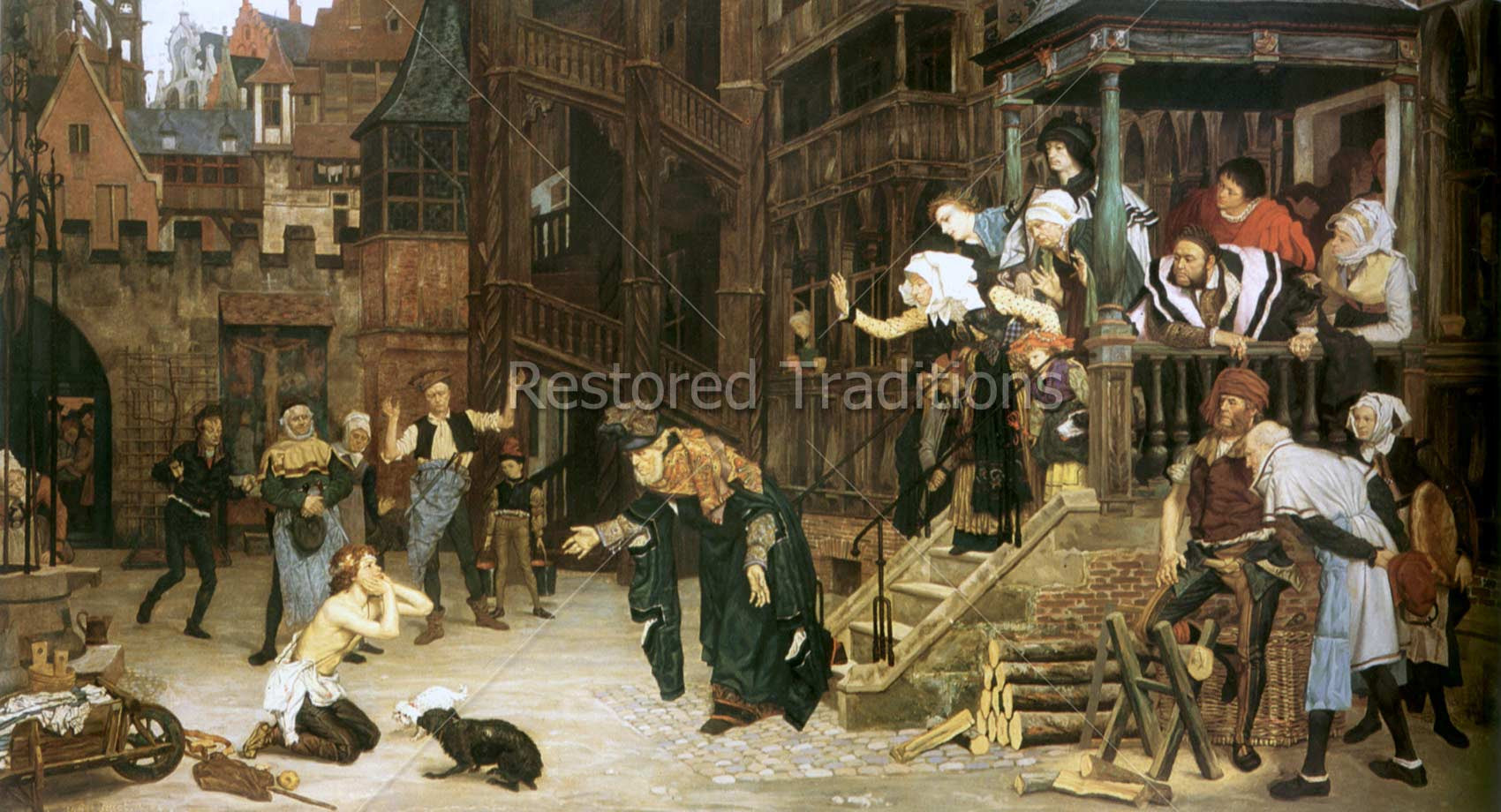 Prodigal Kneeling Before Father